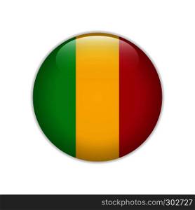 Mali flag on button