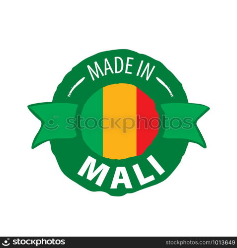 Mali flag, vector illustration on a white background. Mali flag, vector illustration on a white background.