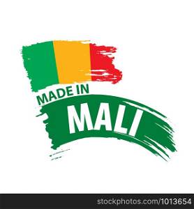 Mali flag, vector illustration on a white background. Mali flag, vector illustration on a white background.
