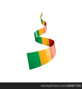 Mali flag, vector illustration on a white background. Mali flag, vector illustration on a white background.