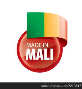 Mali flag, vector illustration on a white background. Mali flag, vector illustration on a white background.