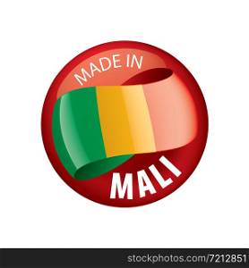 Mali flag, vector illustration on a white background. Mali flag, vector illustration on a white background.