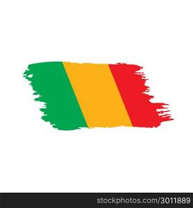 Mali flag. Vector. Mali flag, vector illustration on a white background