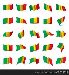 Mali flag. Vector. Mali flag, vector illustration on a white background
