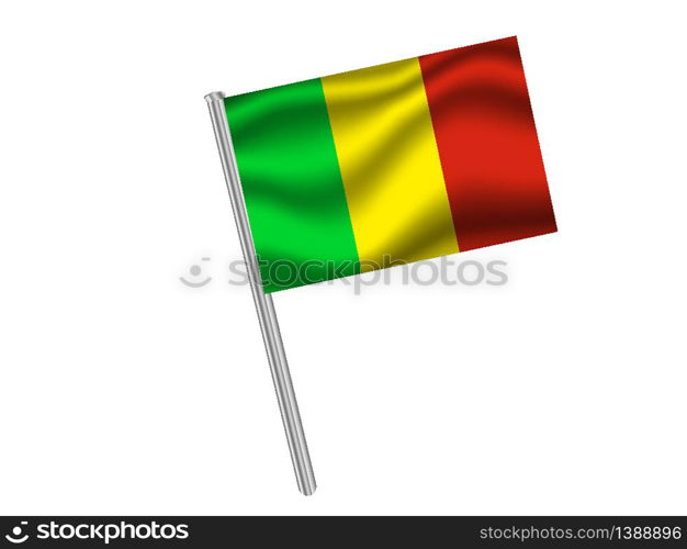 Mali National flag. original color and proportion. Simply vector illustration background, from all world countries flag set for design, education, icon, icon, isolated object and symbol for data visualisation