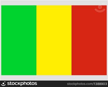 Mali National flag. original color and proportion. Simply vector illustration background, from all world countries flag set for design, education, icon, icon, isolated object and symbol for data visualisation