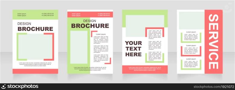 Mall blank brochure layout design. Store info and shopping. Vertical poster template set with empty copy space for text. Premade corporate reports collection. Editable flyer paper pages. Mall blank brochure layout design