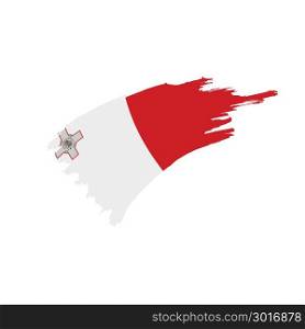 Malta flag, vector illustration. Malta flag, vector illustration on a white background