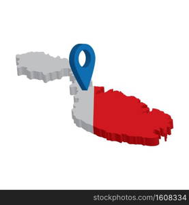 Malta map icon,vector illustration symbol design