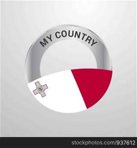 Malta My Country Flag badge