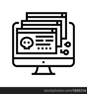 malware software line icon vector. malware software sign. isolated contour symbol black illustration. malware software line icon vector illustration