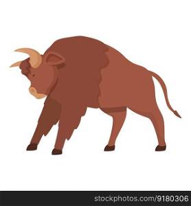Mammal bison icon cartoon vector. Animal bull. Water cow. Mammal bison icon cartoon vector. Animal bull