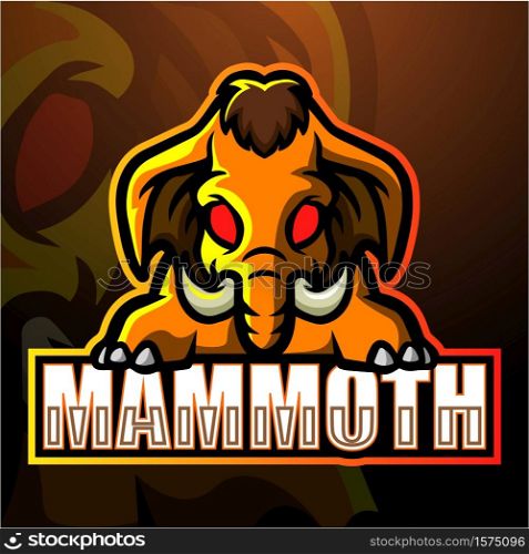 Mammoth mascot esport logo design