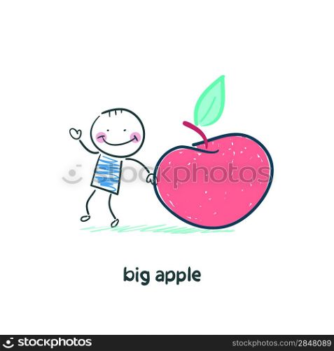 Man and apple