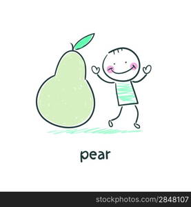 Man and pear