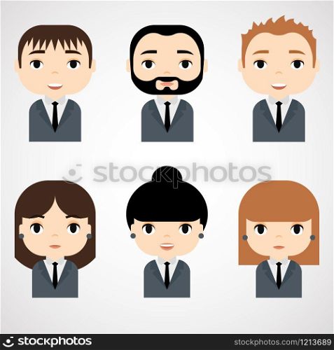 Man and Woman Avatars Set with Smiling faces. Female Male Cartoon Characters. Businessman Businesswoman. Beautiful People Icons. Office Workers. Man and Woman Avatars Set with Smiling faces. Female Male Cartoon Characters. Businessman Businesswoman. Beautiful People Icons. Office Workers.