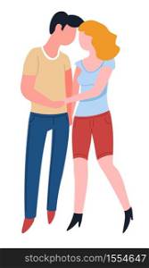 Man and woman couple holding hands and walking love isolated male and female characters vector girl and guy boyfriend and girlfriend relationship husband and wife romance and dating lovers going out.. Couple holding hands and walking love and relationship isolated characters