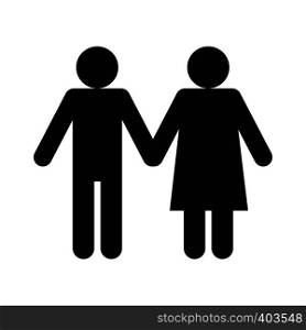 Man and woman icon isolated on white background. Man and woman icon