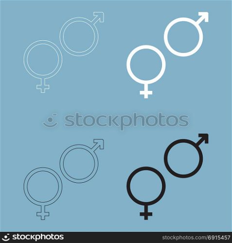 Man and woman symbol icon .