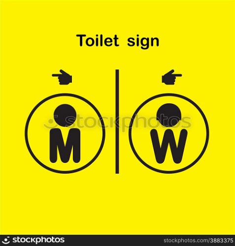 Man and woman toilet sign, restroom symbol . Vector illustration