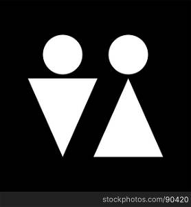 Man and woman white color icon .. Man and woman it is white color icon .