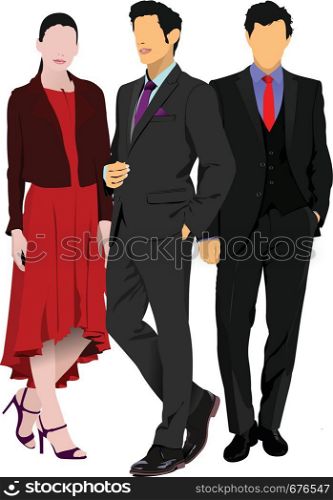 Man and women over white background. Vector illustration