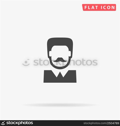 Man avatar flat vector icon. Hand drawn style design illustrations.. Man avatar flat vector icon. Hand drawn style design illustrations