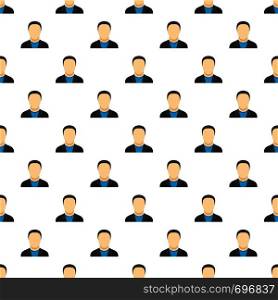 Man avatar pattern seamless in flat style for any design. Man avatar pattern seamless