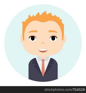 Man Avatar with Smiling faces. Male Cartoon Character. Businessman. Handsome Ginger People Icon. Office Workers. Man Avatar with Smiling faces. Male Cartoon Character. Businessman. Handsome Ginger People Icon. Office Workers.