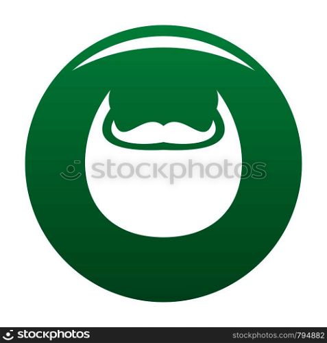 Man beard icon. Simple illustration of man beard vector icon for any design green. Man beard icon vector green