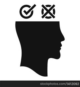 Man bipolar disorder icon. Simple illustration of man bipolar disorder vector icon for web design isolated on white background. Man bipolar disorder icon, simple style