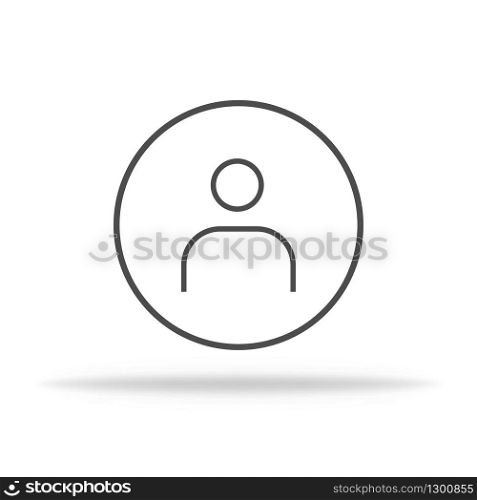 Man, body or person lilhouette icon for an account. Linear style. Vector EPS 10