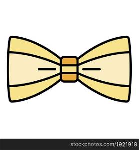 Man bow tie icon. Outline man bow tie vector icon color flat isolated on white. Man bow tie icon color outline vector