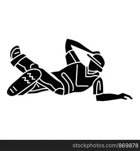 Man break dancer icon. Simple illustration of man break dancer vector icon for web design isolated on white background. Man break dancer icon, simple style