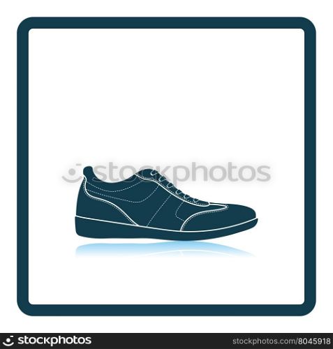 Man casual shoe icon. Shadow reflection design. Vector illustration.