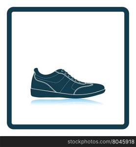 Man casual shoe icon. Shadow reflection design. Vector illustration.