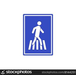 Man crosswalk icon design vector logo template