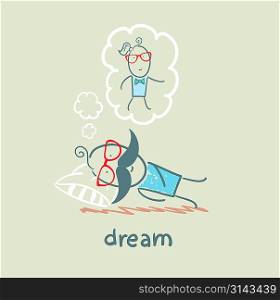 man dreams with a woman