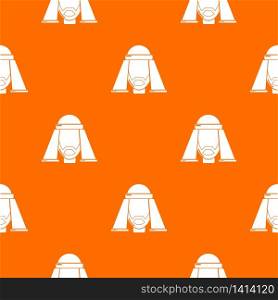 Man egypt pattern vector orange for any web design best. Man egypt pattern vector orange