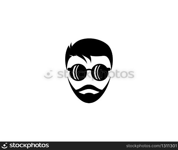 Man face character symbol illustration design