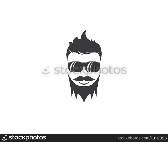 Man face character symbol illustration design