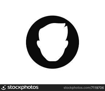man face icon logo vector illustration design template