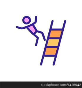 man falling from stairs icon vector. man falling from stairs sign. color symbol illustration. man falling from stairs icon vector outline illustration