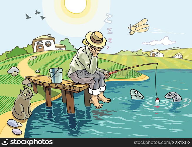 Man fishing