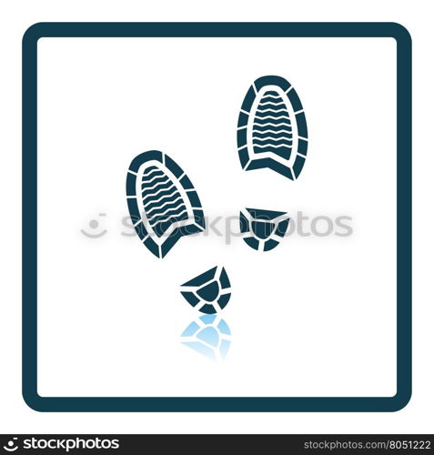 Man footprint icon. Shadow reflection design. Vector illustration.