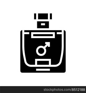 man fragrance bottle perfume glyph icon vector. man fragrance bottle perfume sign. isolated symbol illustration. man fragrance bottle perfume glyph icon vector illustration