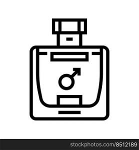 man fragrance bottle perfume line icon vector. man fragrance bottle perfume sign. isolated contour symbol black illustration. man fragrance bottle perfume line icon vector illustration