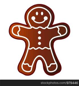 Man gingerbread icon. Cartoon illustration of man gingerbread vector icon for web. Man gingerbread icon, cartoon style