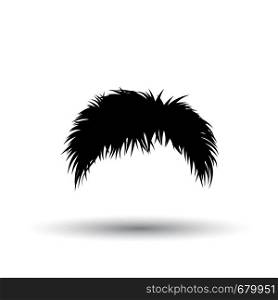 Man hair dress. Black on White Background With Shadow. Vector Illustration.