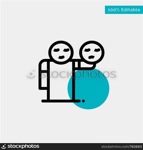 Man, Hand, Emojis, Healthcare turquoise highlight circle point Vector icon